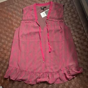 Juicy Couture Burgundy Sleeveless Tunic Size L